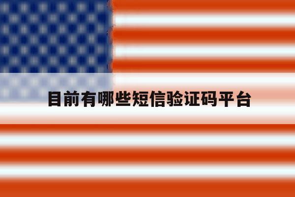 目前有哪些短信验证码平台 目前有哪些短信验证码平台