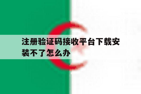 注册验证码接收平台下载安装不了怎么办 注册验证码接收平台下载安装不了怎么办