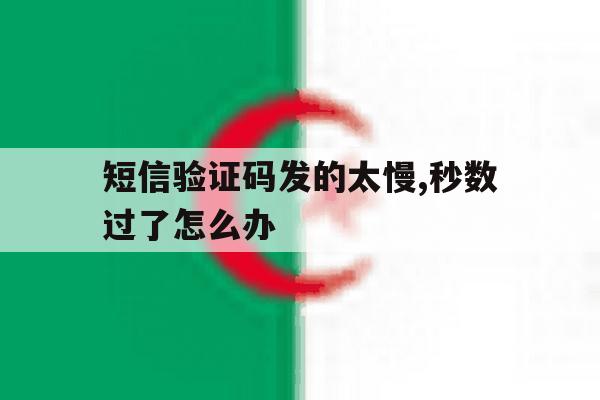 短信验证码发的太慢,秒数过了怎么办 短信验证码发的太慢,秒数过了怎么办
