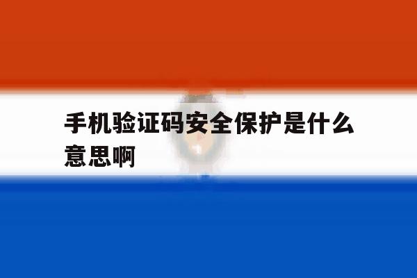 手机验证码安全保护是什么意思啊 手机验证码安全保护是什么意思啊