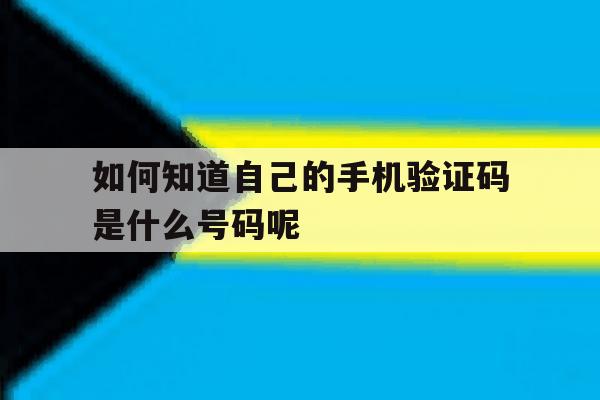 如何知道自己的手机验证码是什么号码呢 如何知道自己的手机验证码是什么号码呢