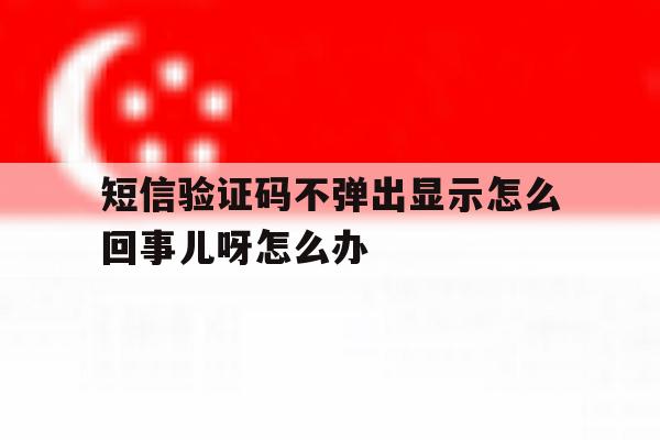 短信验证码不弹出显示怎么回事儿呀怎么办 短信验证码不弹出显示怎么回事儿呀怎么办