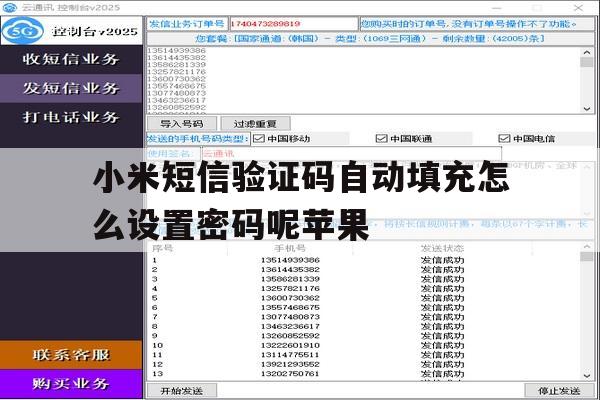 小米短信验证码自动填充怎么设置密码呢苹果 小米短信验证码自动填充怎么设置密码呢苹果