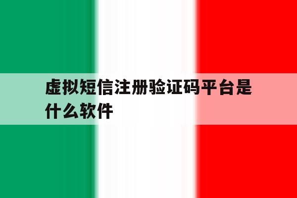 虚拟短信注册验证码平台是什么软件