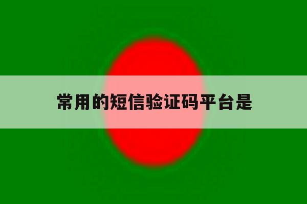 常用的短信验证码平台是 常用的短信验证码平台是