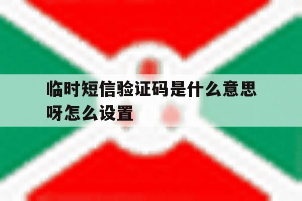 临时短信验证码是什么意思呀怎么设置 临时短信验证码是什么意思呀怎么设置